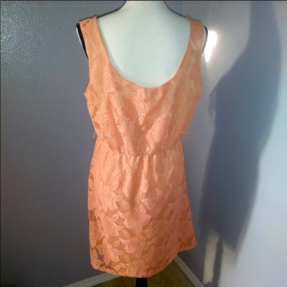 Maurices light pink sleeveless lace knee length dress - Picture 5 of 6